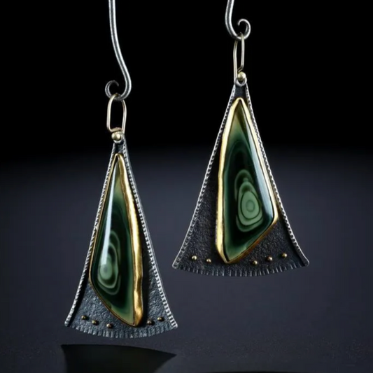 Green Night Earrings