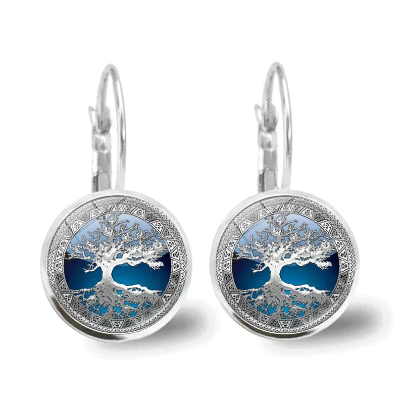 Silver Tree Of Life Earrings