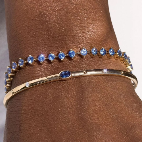 Blue Sapphire Tennis Bracelet