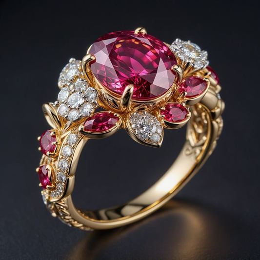 Ruby Bloom Statement Ring
