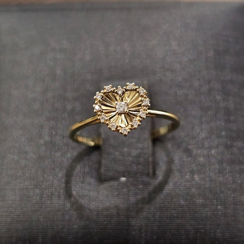 Radiant Heart Halo Ring