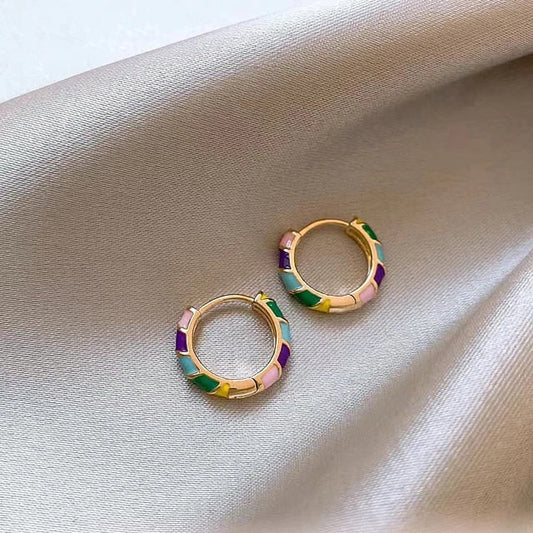 Colorful Enamel Earrings