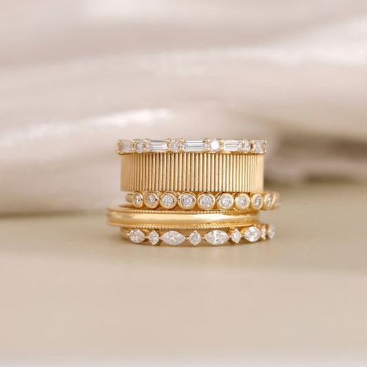 Golden Bright Ring Set