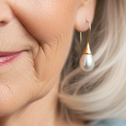 Vintage Water Drop Pearl Earrings