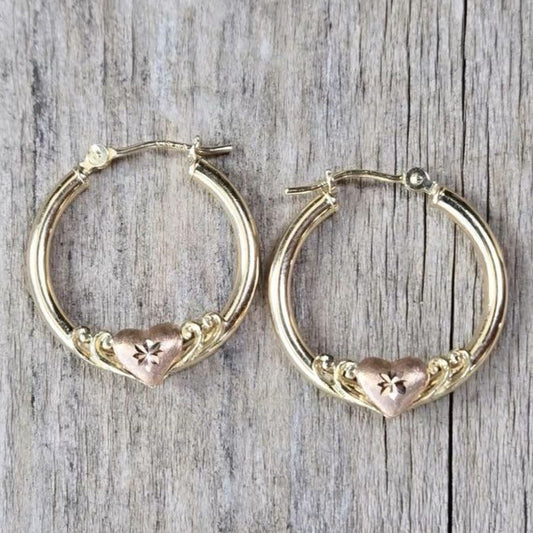 Heart Hoop Earrings