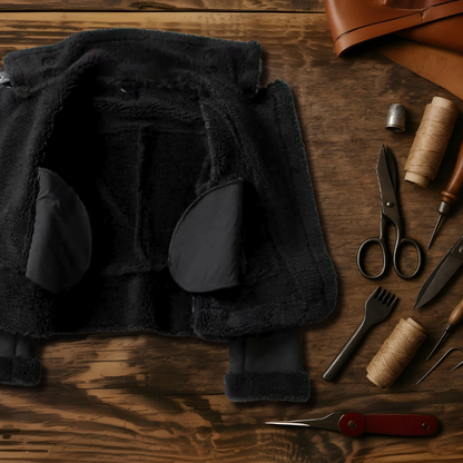 SPRYKA | Shearling-Lederjacke im Aviator-Stil