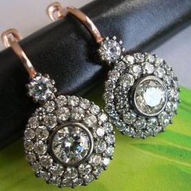 Crystal Roundad Glass Earrings