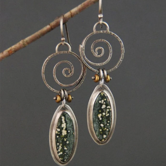 Green Stone Earrings