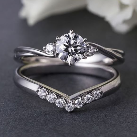 Classic V-Stack Ring Set