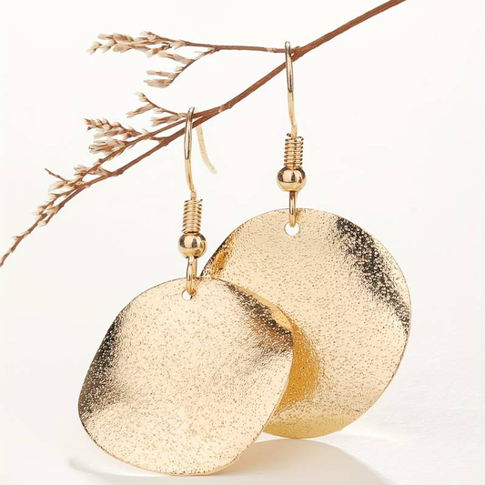 Gold Plated Circle Earrings