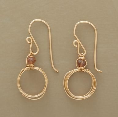 Golden Thread Drop Earrings