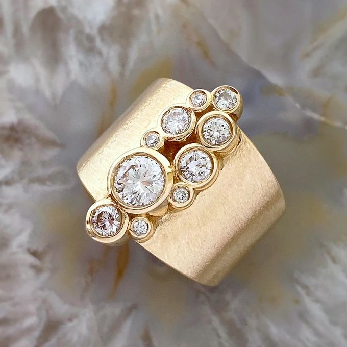 Celestial Cluster Satin Ring