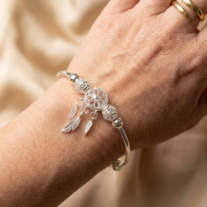 Silver Adjustable Dreamcatcher Bracelet