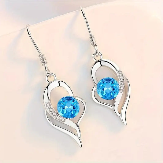 Elegant Eclipse Heart Drop Earrings