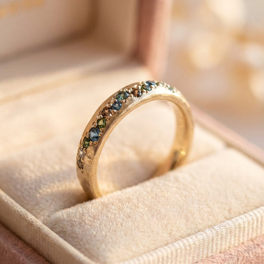 Aa Vintage Gold Colorful Ring