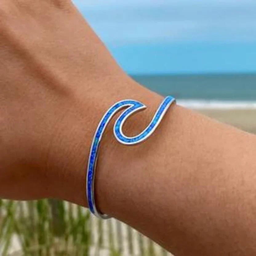 Blue Wave Cuff Bracelet