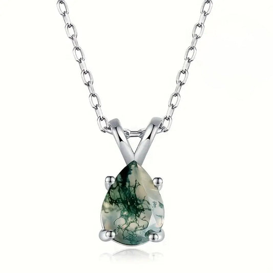 Green Moss Drop Necklace