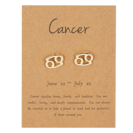 Cancer Zodiac Earrings