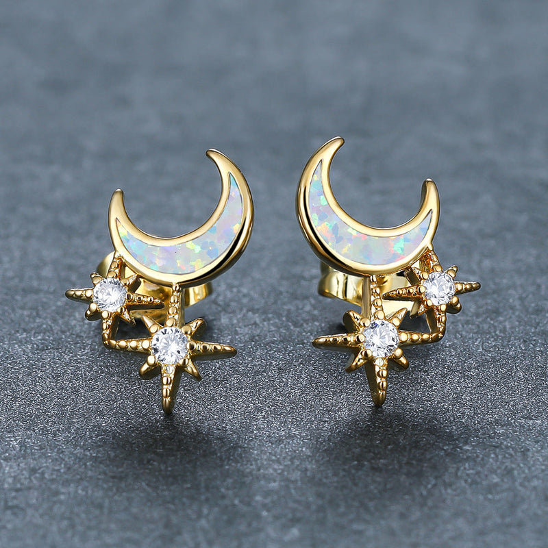 Celestial Moon Star Earrings