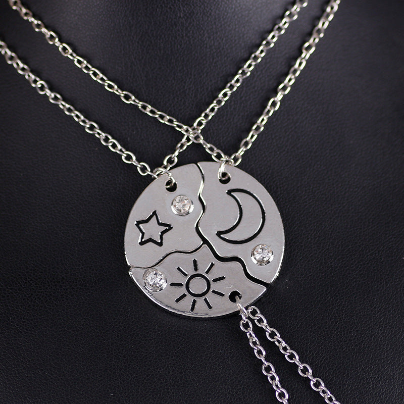 Celestial Moon Star Necklace