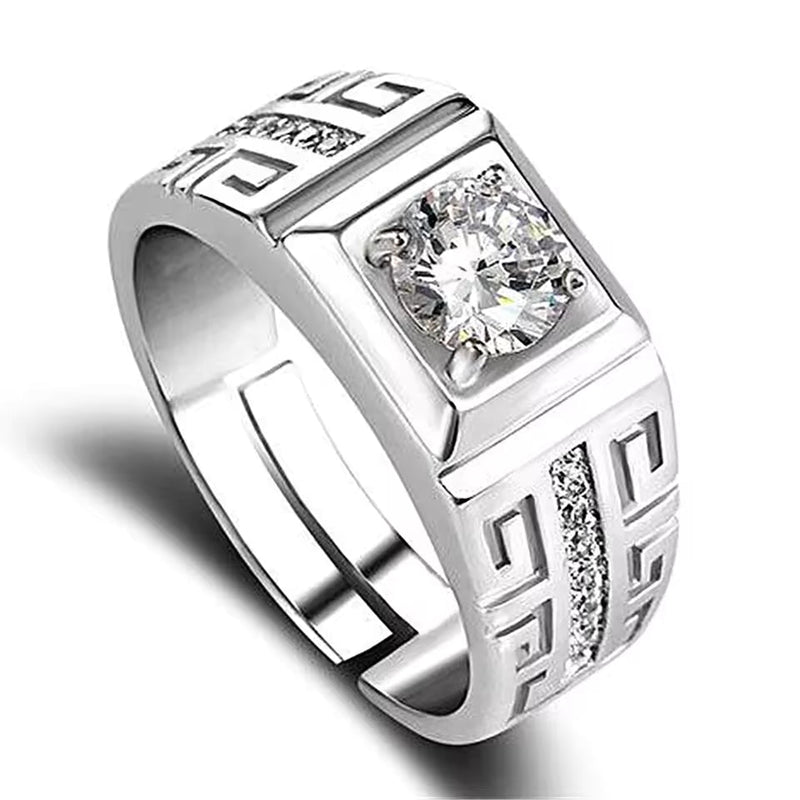 Classic Crystal Men'S Ring