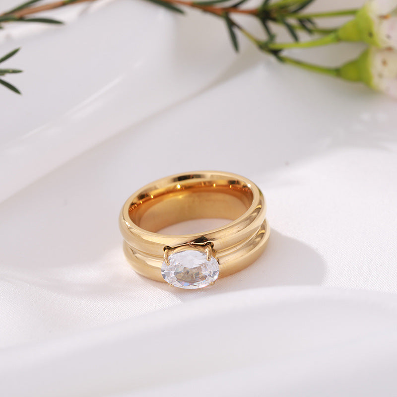Classic Gold Crystal Ring