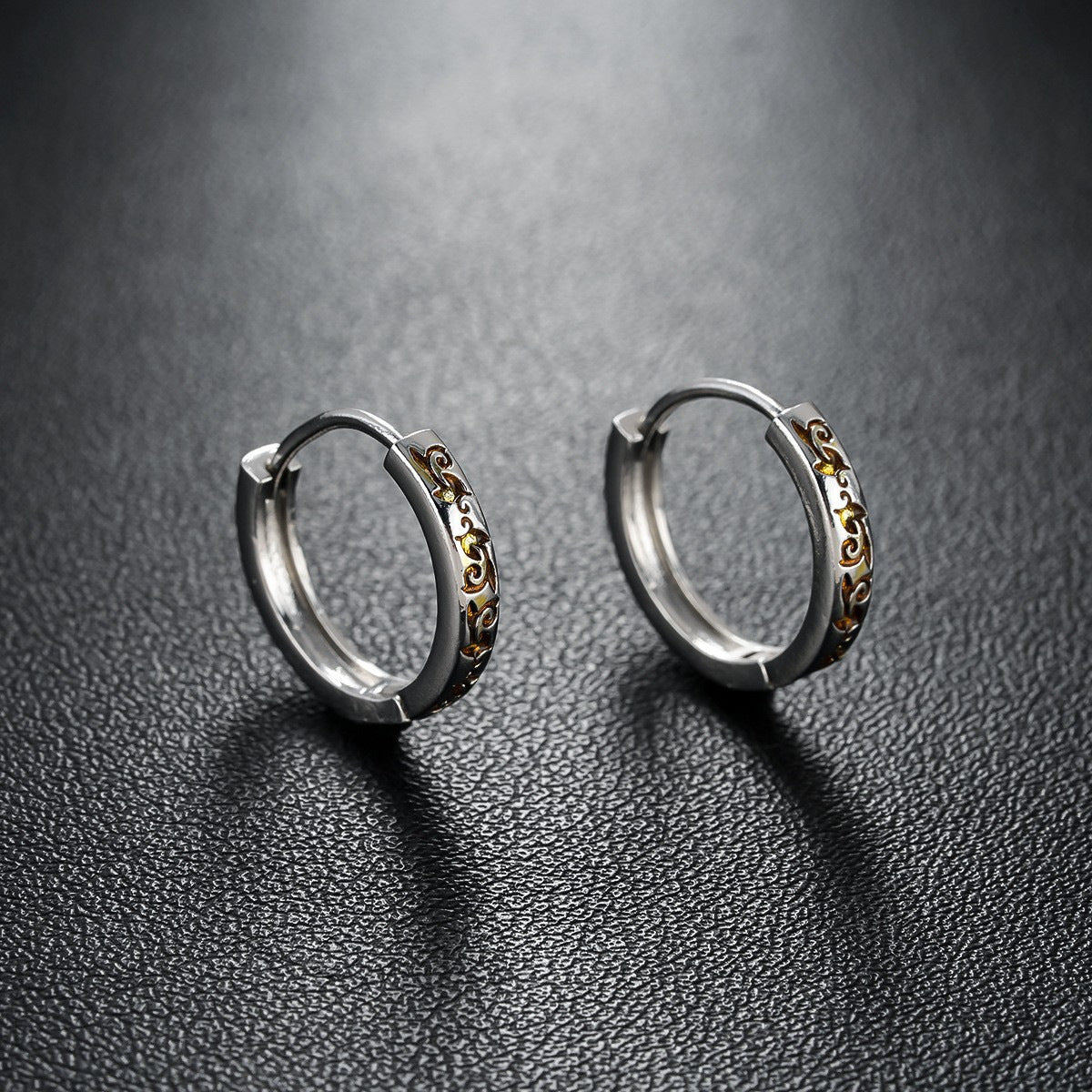 Classic Ornate Hoop Earrings