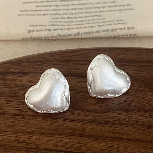 Classic Silver Heart Earrings