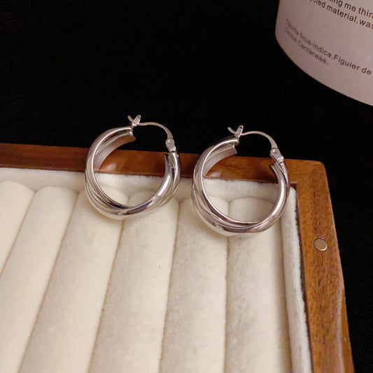 Classic Silver Hoop Earrings