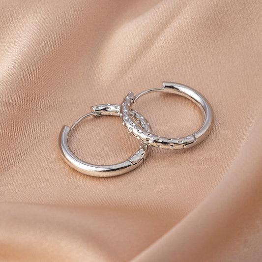 Classic Silver Hoop Earrings