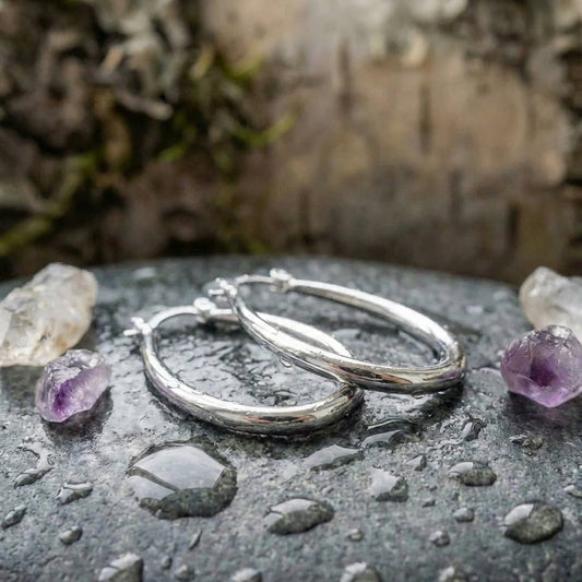 Classic Silver Hoop Earrings