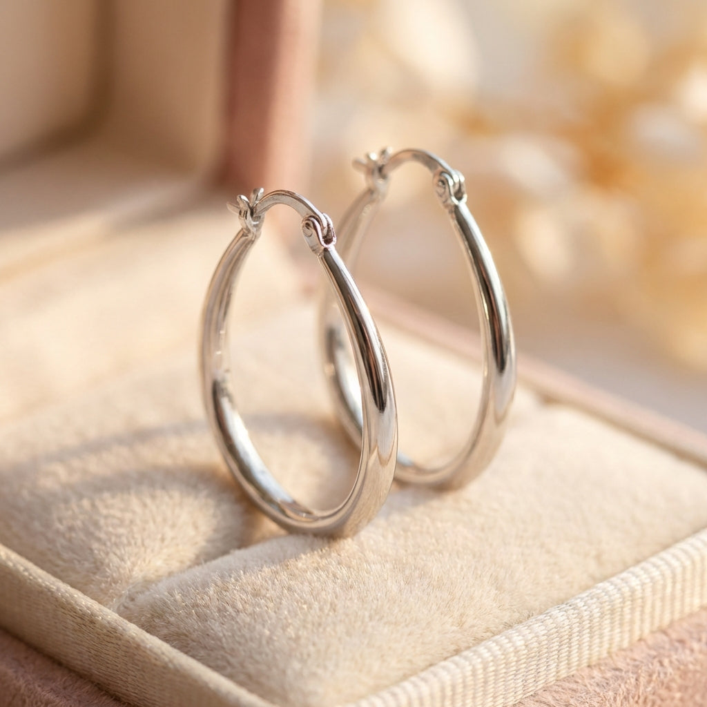Classic Silver Hoop Earrings