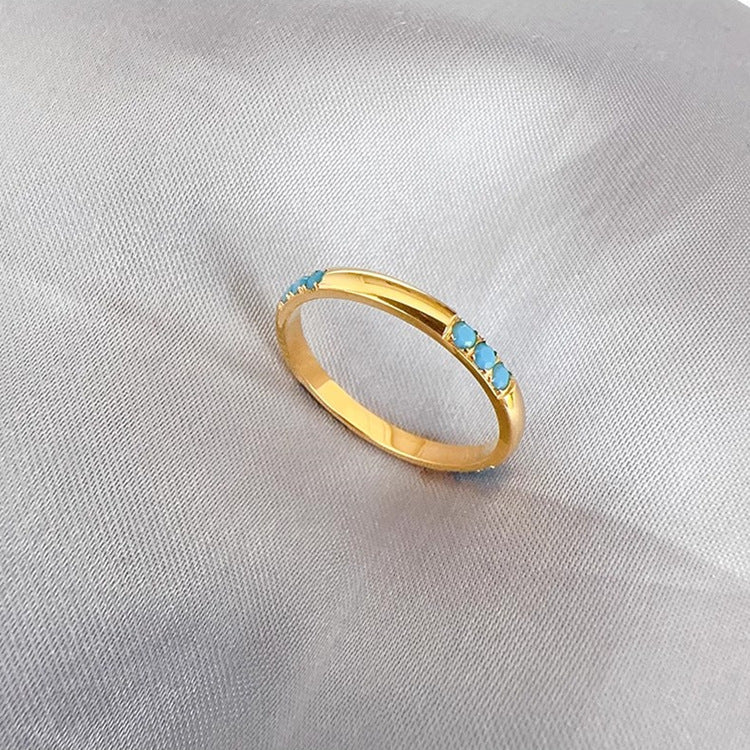 Classic Turquoise Gold Ring