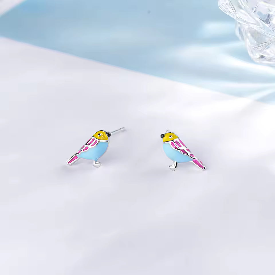 Colorful Bird Earrings