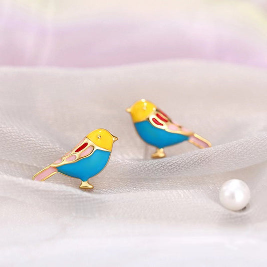 Colorful Bird Earrings