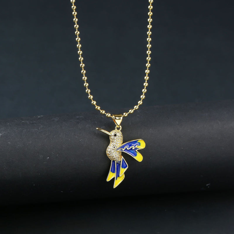 Colorful Bird Pendant Necklace