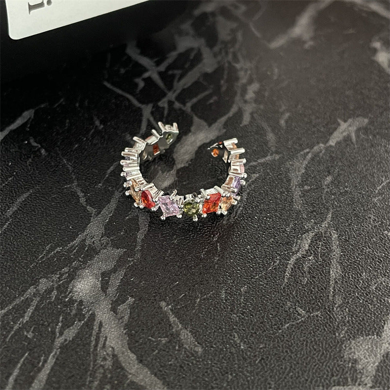Colorful Cubic Zirconia Ring