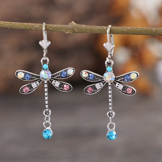 Colorful Dragonfly Earrings