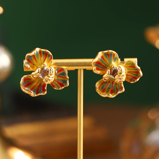 Colorful Flower Earrings