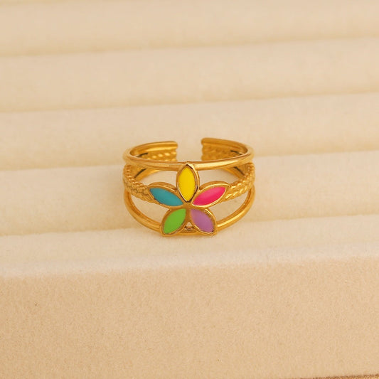 Colorful Flower Ring