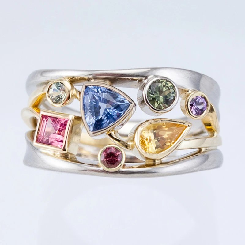 Colorful Gemstone Statement Ring