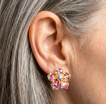 Crystal Blossom Zircon Earrings