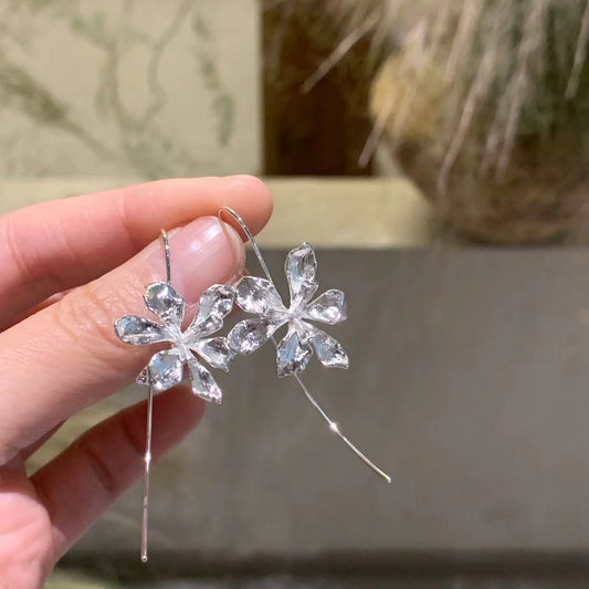 Crystal Flower Earrings