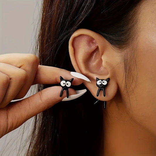 Cute Black Cat Earrings