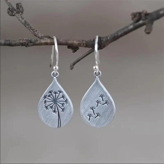 Dandelion Silver Earrings