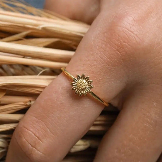 Delicate Sunflower Ring
