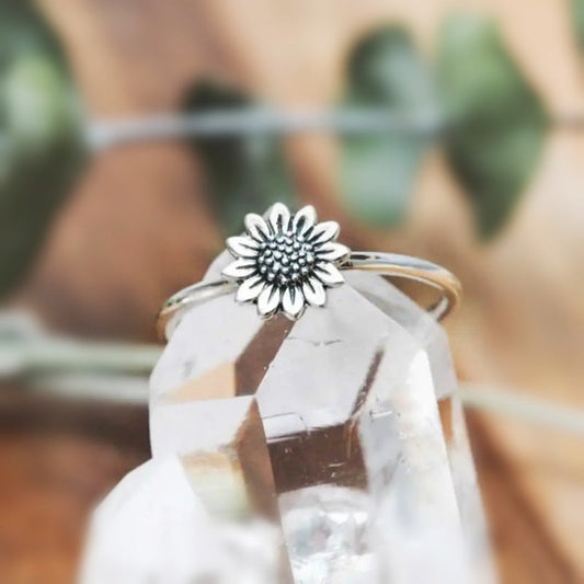Delicate Sunflower Ring