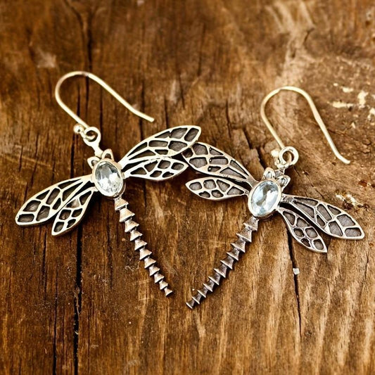 Dragonfly Crystal Earrings