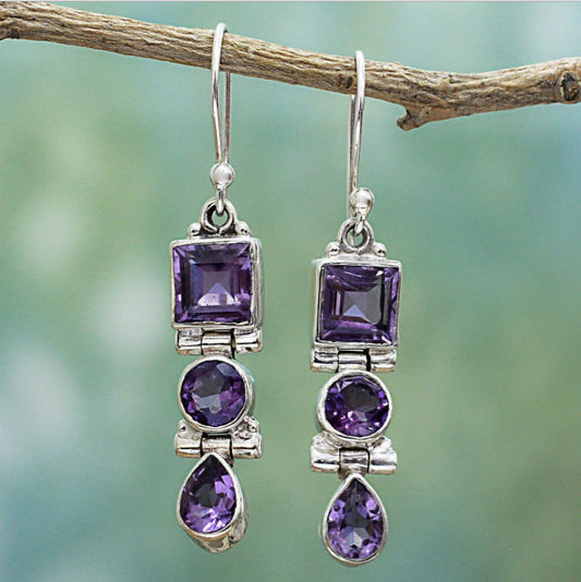 Elegant Amethyst Earrings