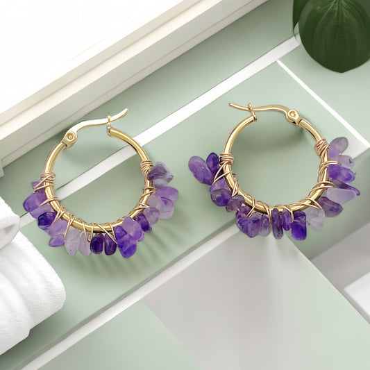 Elegant Amethyst Earrings